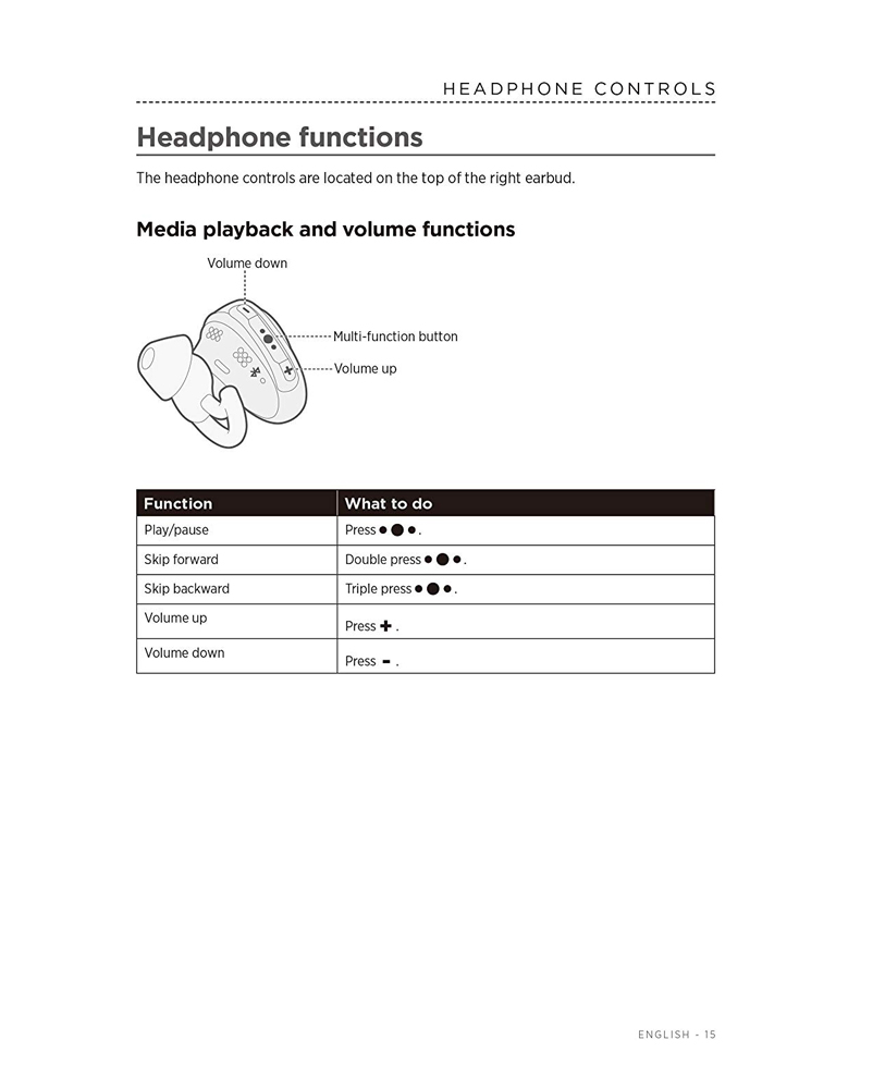 Bose wireless best sale earbuds instructions